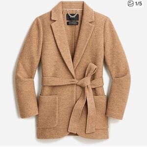 J Crew Wrap blazer-jacket in Italian boiled wool tan
Size 0